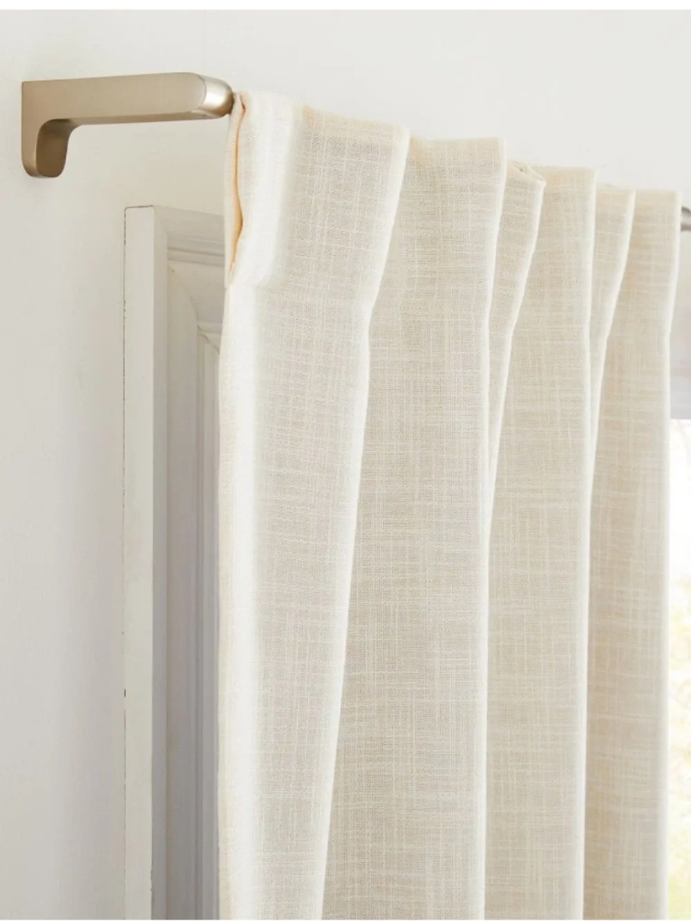 West Elm Crossweave Blackout Curtain Natural Canvas 48x84